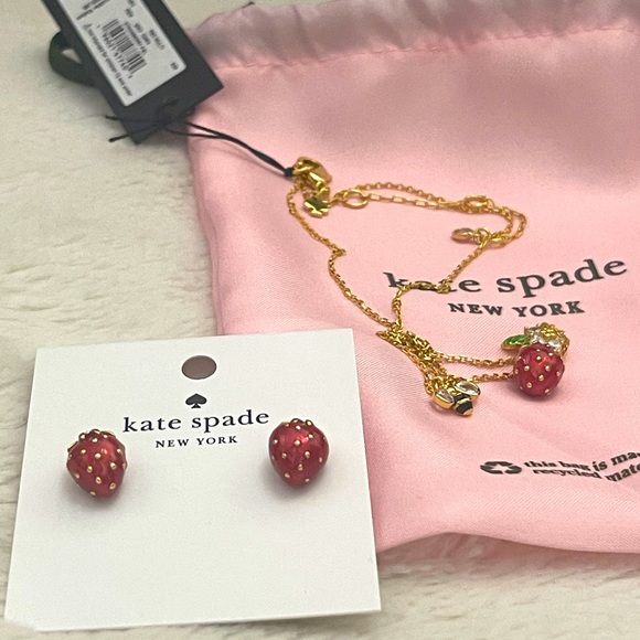 Kate Spade Strawberry Fields Studs novelty studs! - Picture 4 of 16